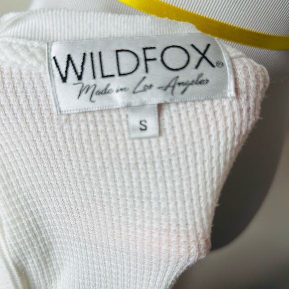 Wildfox Kiss Me Mistletoe White Thermal Top - Picture 3 of 5